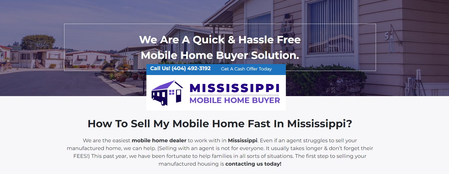 How To Sell A Mobile Home in Mississippi & What are the benefits of selling?